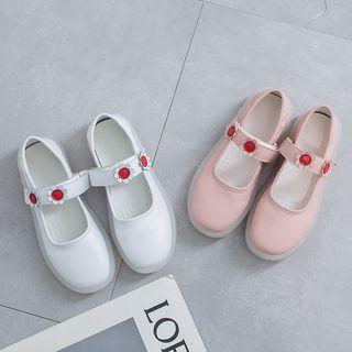 Floral Mary Jane Flats