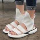 Fabric High-top Sandals