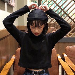 Long-sleeve Logo Cropped Top