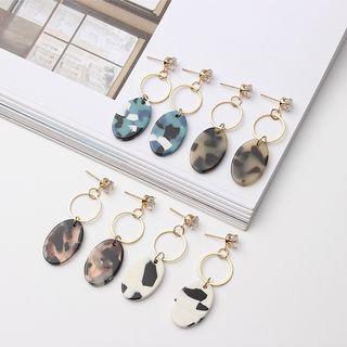 Rhinestone & Disc Dangle Earring