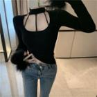 U-neck Halter Knit Sweater