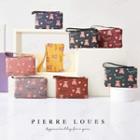 Bear Print Faux Leather Zip Pouch