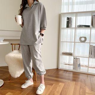 Polo Shirt & Jogger Pants Sweatsuit Set
