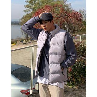 Mock-neck Zip-up Padded Vest