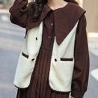 Contrast Trim Fleece Vest