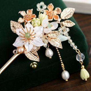 Set Of 1 / 2 : Flower Freshwater Pearl Hair Stick