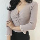 Twisted Front Knit Top