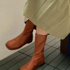 Chunky-toe Mid-calf Boots