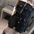 Strapless Zip-up Cargo Playsuit