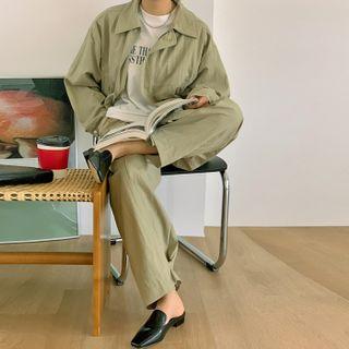 Wide-leg Setup Pants