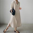 Linen Midi Shirtdress