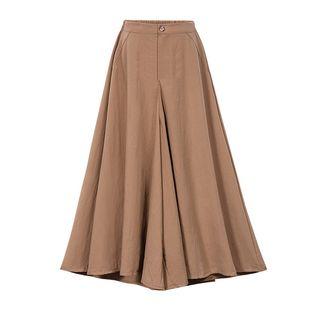 Linen-blend Wide Leg Pants