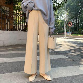 High Waist Knit Wide Leg Pants