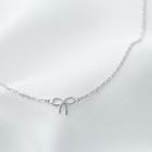 S925 Sterling Silver Bow Necklace