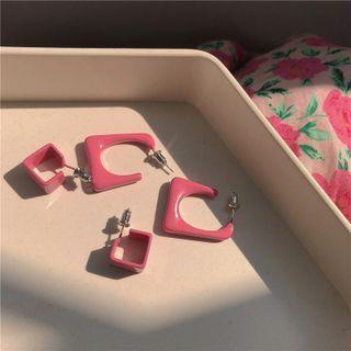 Square Open Hoop Earring