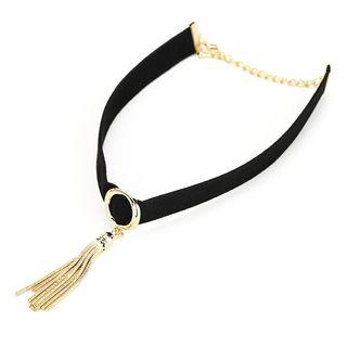 Fringe Buckled Choker