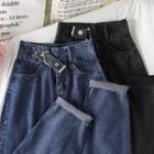 High-waist Straight-leg Jeans - 2 Colors