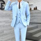 Set: Slim Fit Blazer + Vest + Pants