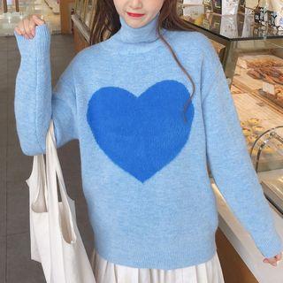 Heart Turtleneck Sweater