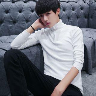 Half Zip High-neck Sweater