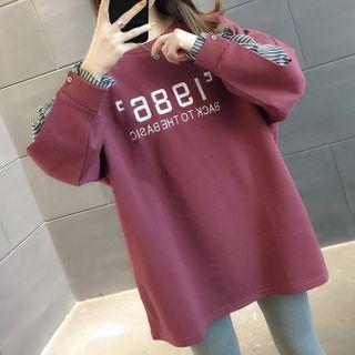 Stripe Panel Numbering Sweatshirt