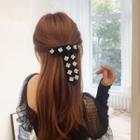 Embellished Bow Hair Clip Black - One Size