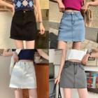 High-waist Slim-fit A-line Skirt