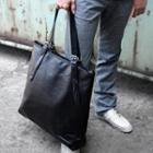 Faux-leather Buckled Shoulder Bag