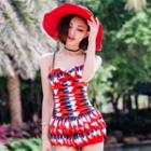 Patterned Tiered Swimsuit