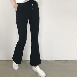 Coral-fleece Lined Boot-cut Sweatpants