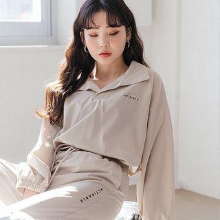 [actirable] Open-placket Anorak Sweatshirt