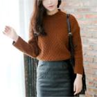 Mock-neck Drop-shoulder Sweater