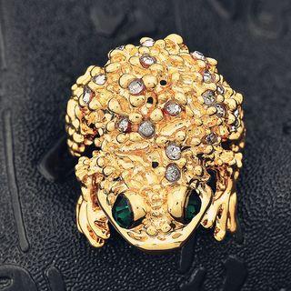 Rhinestone Frog Ring