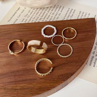 Set Of 3 / 4: Alloy Open Ring (various Designs)