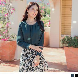 Faux Pearl Chiffon Top