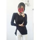 Snap-button Slim-fit Henley