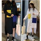 Color Block Pocket Detail Shirt Dress