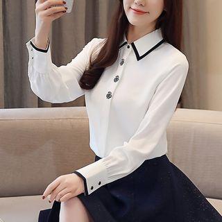 Butterfly Embroidered Blouse