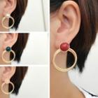 Color-block Circle Earrings