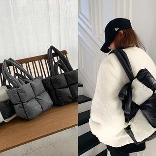 Twill Quilted Tote Bag