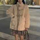 Fluffy Zipped Jacket / Leopard Print Dress