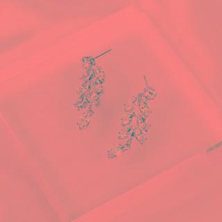 Rhinestone Branches Drop Earring