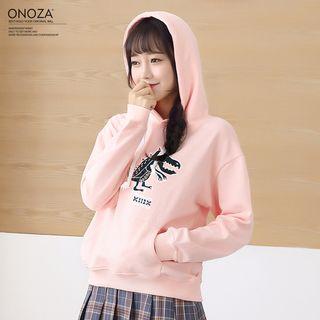 Fleece-lined Dinosaur Hooded Sweatshirt