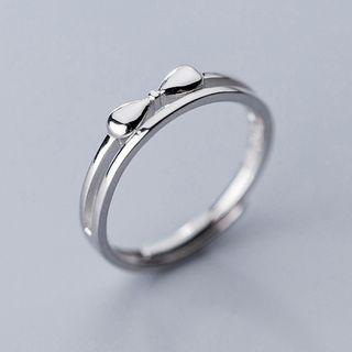 925 Sterling Silver Bow Open Ring S925 Silver Ring - One Size