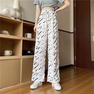 High-waist Graffiti Pants