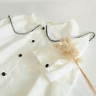 Peter Pan Collar Buttoned Shirt White - One Size