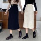 High-waist Split A-line Maxi Skirt