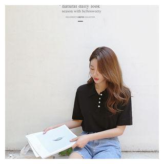 Loose-fit Linen Polo Shirt
