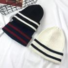 Stripe-detail Beanie Hat