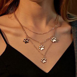 Paw Layered Necklace